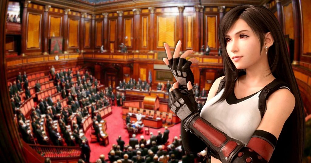 Tifa Lockhart senado italiano Final Fantasy
