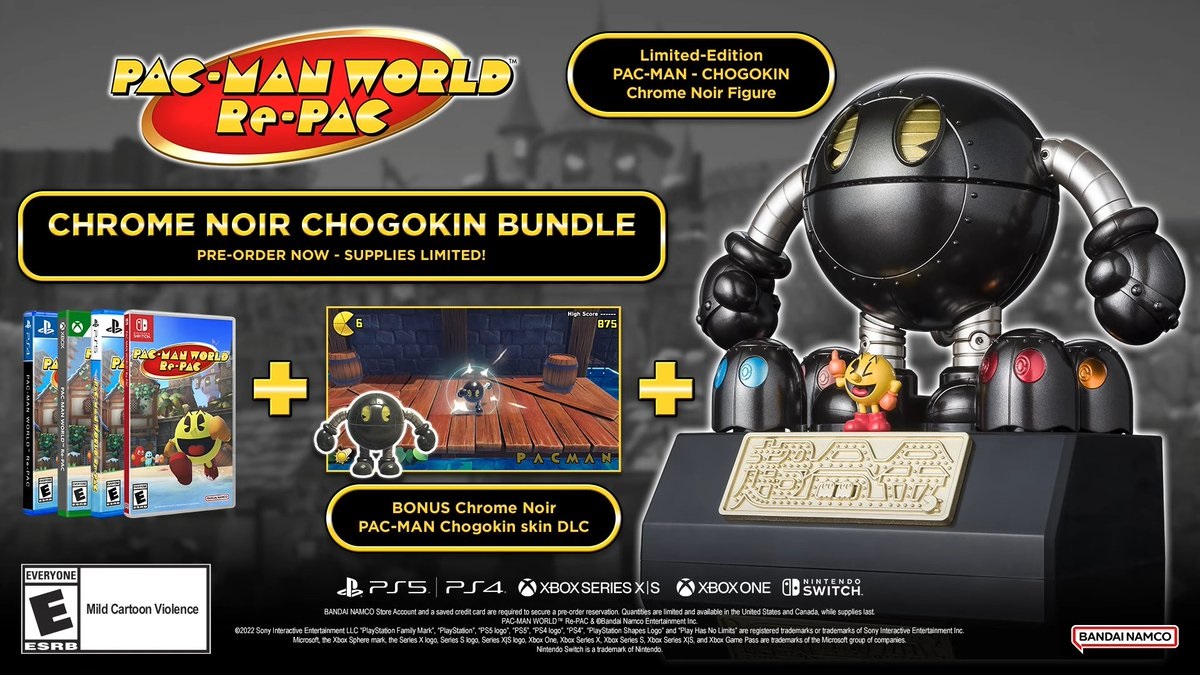 Pac-Man-World-Re-Pac-Chrome-Noir-Chogokin-bundle